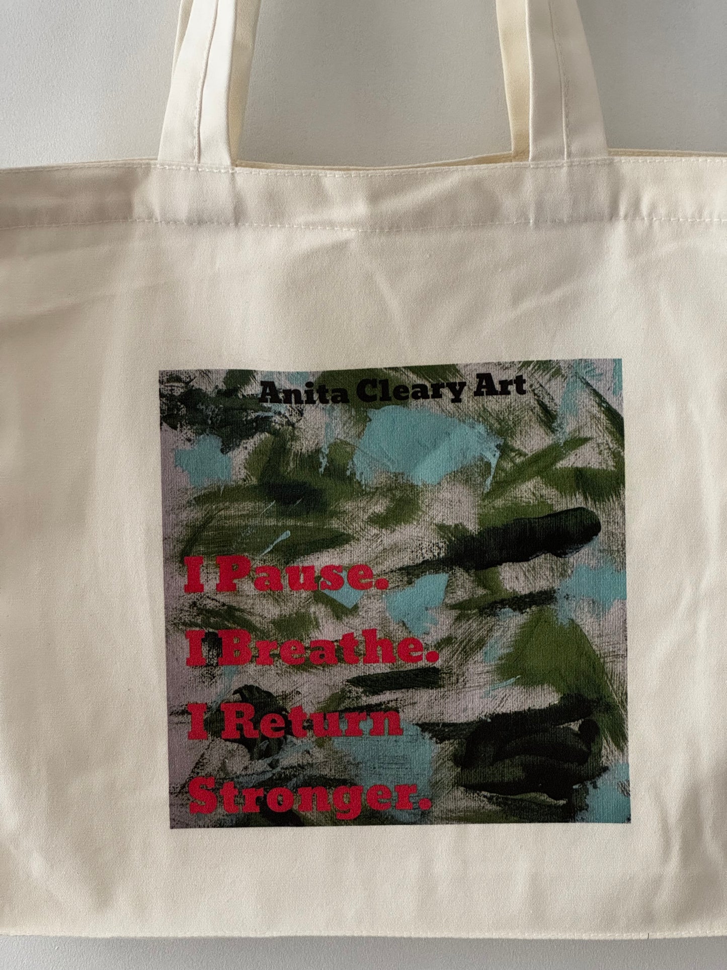 Abstract Art Motivational Cotton Tote Bag
