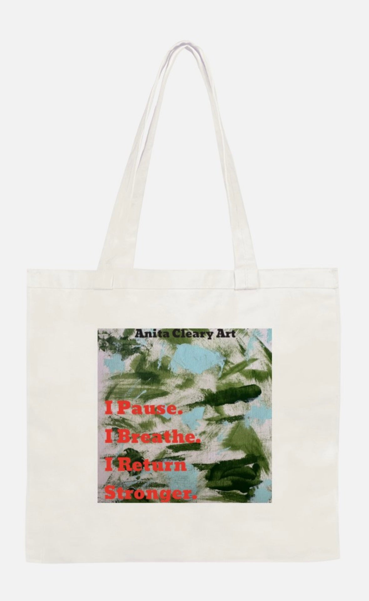 Abstract Art Motivational Cotton Tote Bag