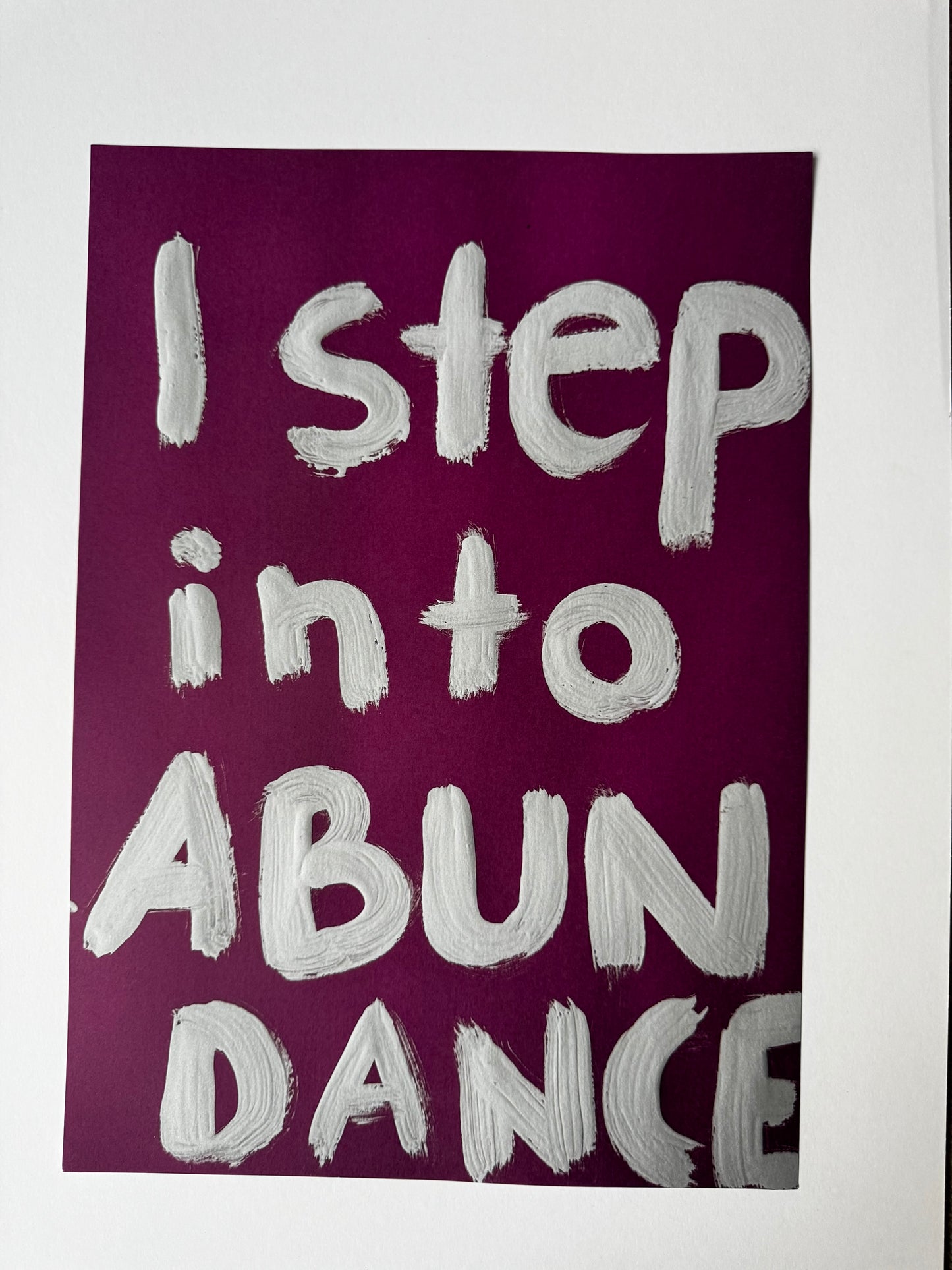 “ABUNDANCE” - A3 size Motivational Print