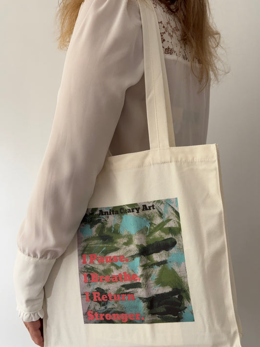 Abstract Art Motivational Cotton Tote Bag